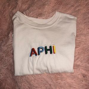 Alpha Phi cropped t-shirt